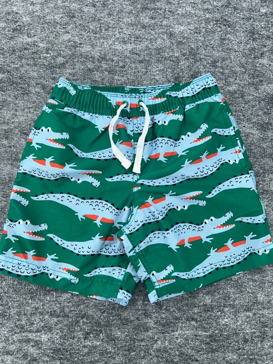 Hanna Andersson Other - Hanna Andersson Green and Light Blue Alligator Print Swim Trunks Size 5